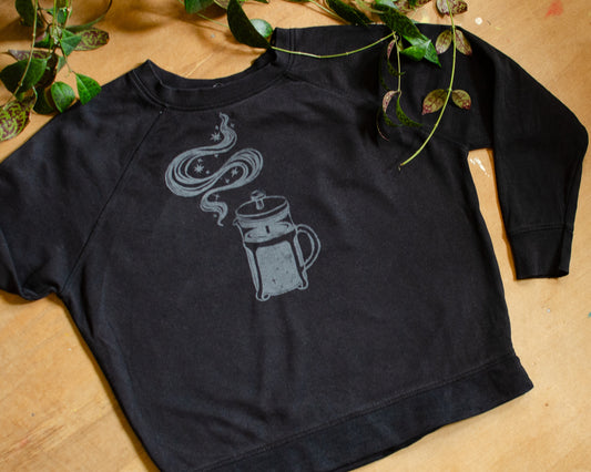 Cafetiere Jumper| Block Printed Thrifted | (M)