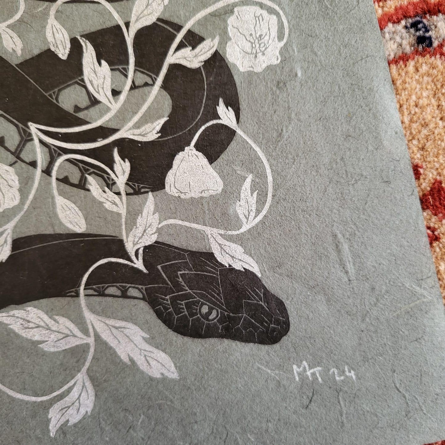 Snake and Poppies - Midnight Edition