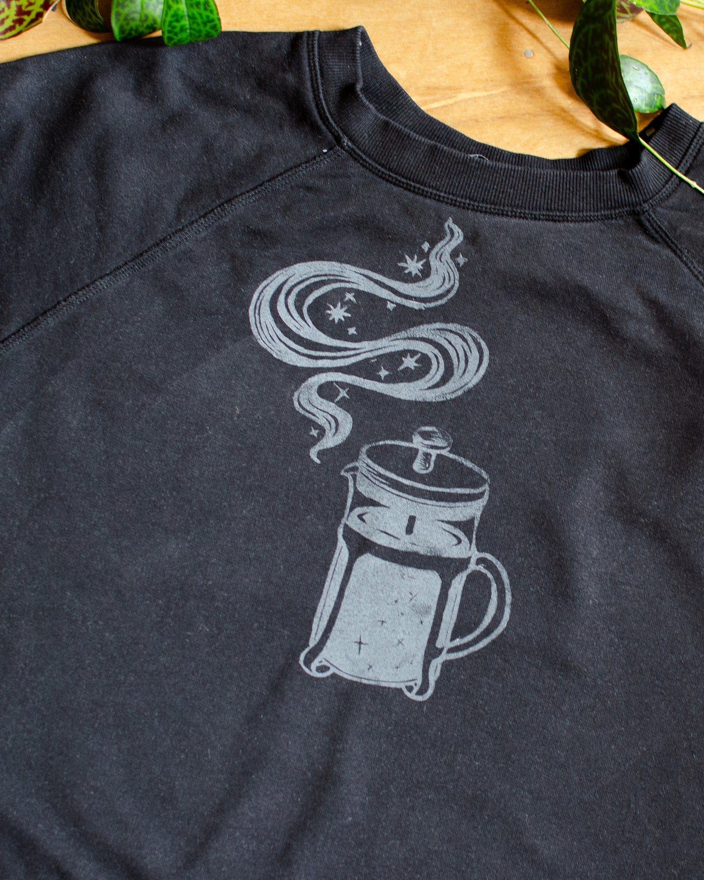 Cafetiere Jumper| Block Printed Thrifted | (M)
