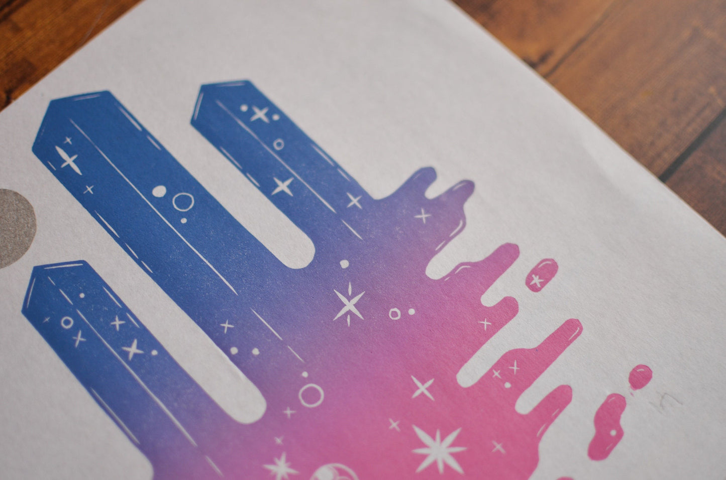 Space Columns | Amethyst | 8x8 Inches