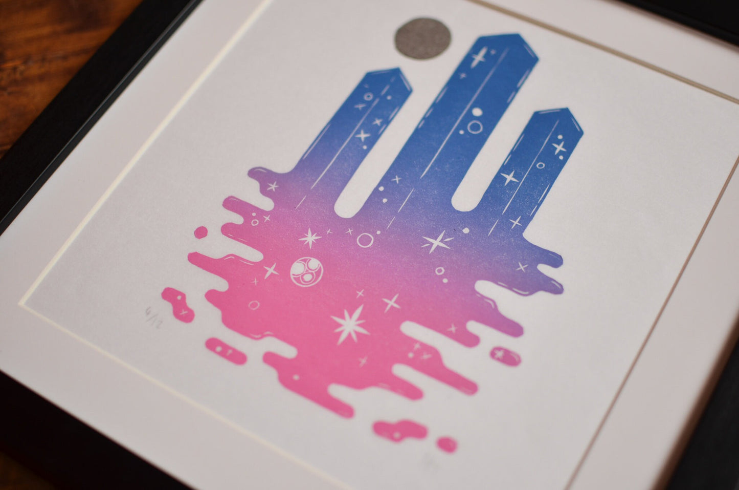 Space Columns | Amethyst | 8x8 Inches