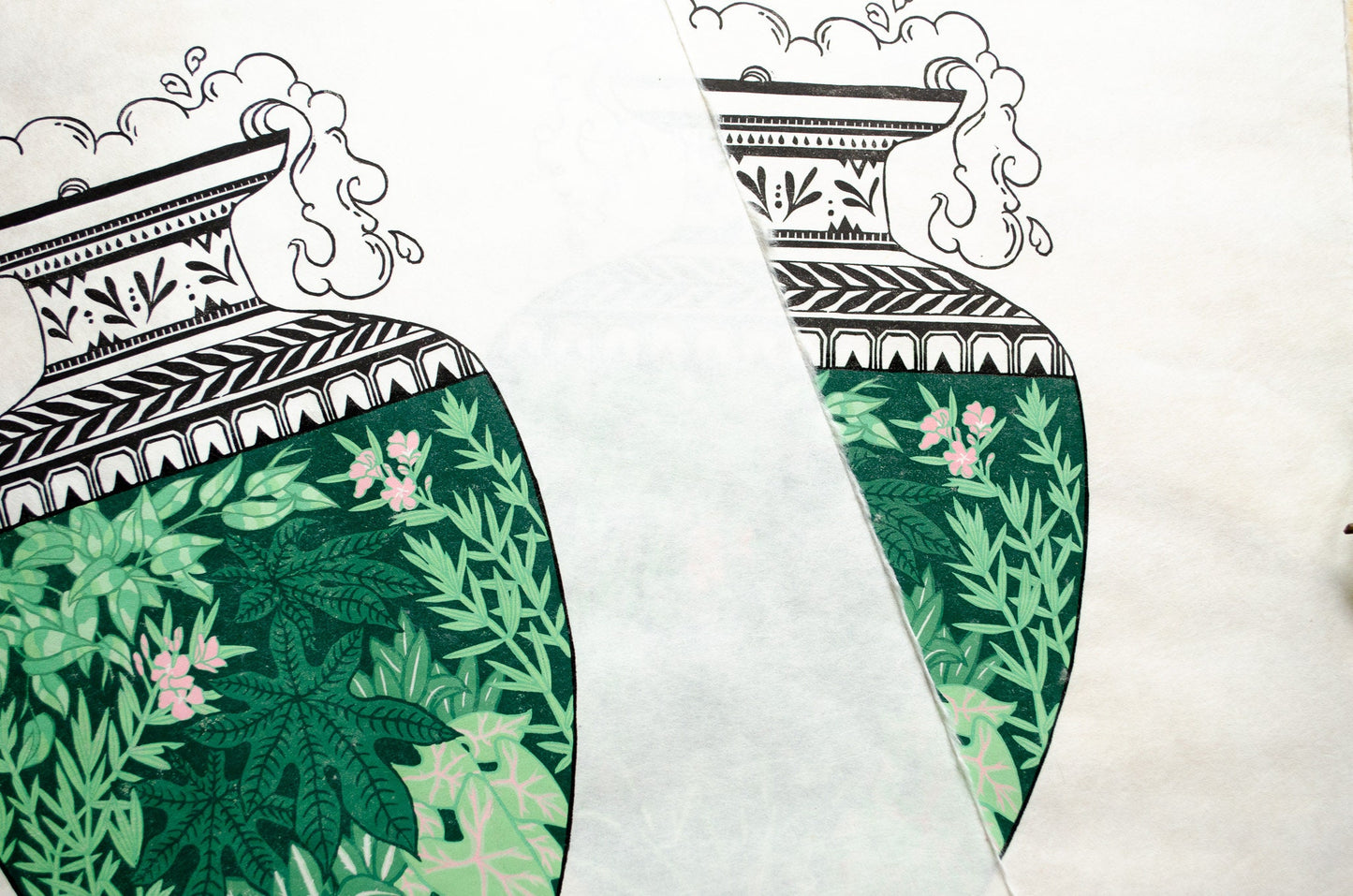 Botanical Vase | Mint Green | 38.5x50 cm