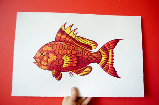 Sunset Fish | 48x31 cm