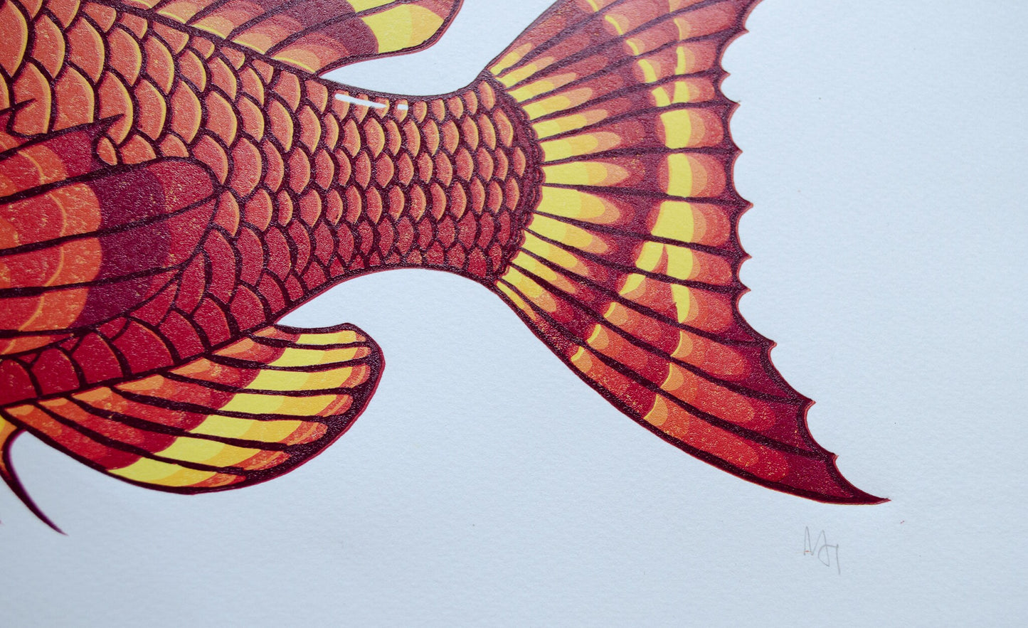 Sunset Fish | 48x31 cm