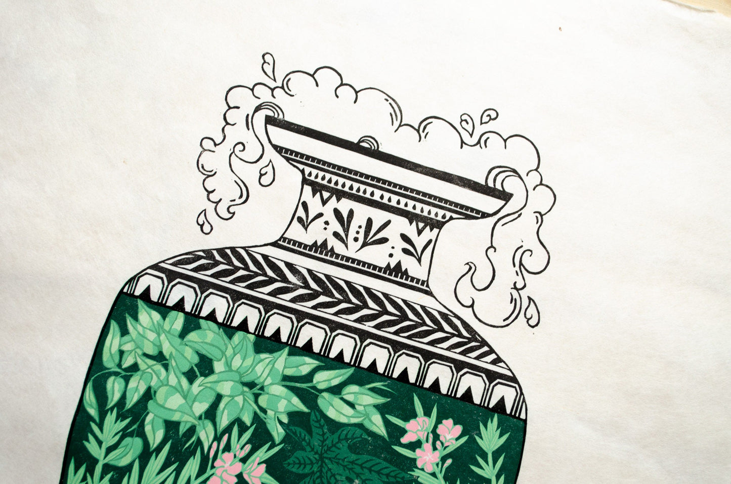 Botanical Vase | Mint Green | 38.5x50 cm