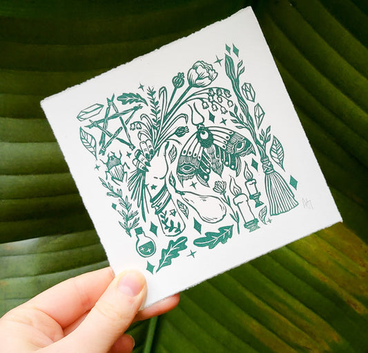 Green Witch | 5x5 Inches
