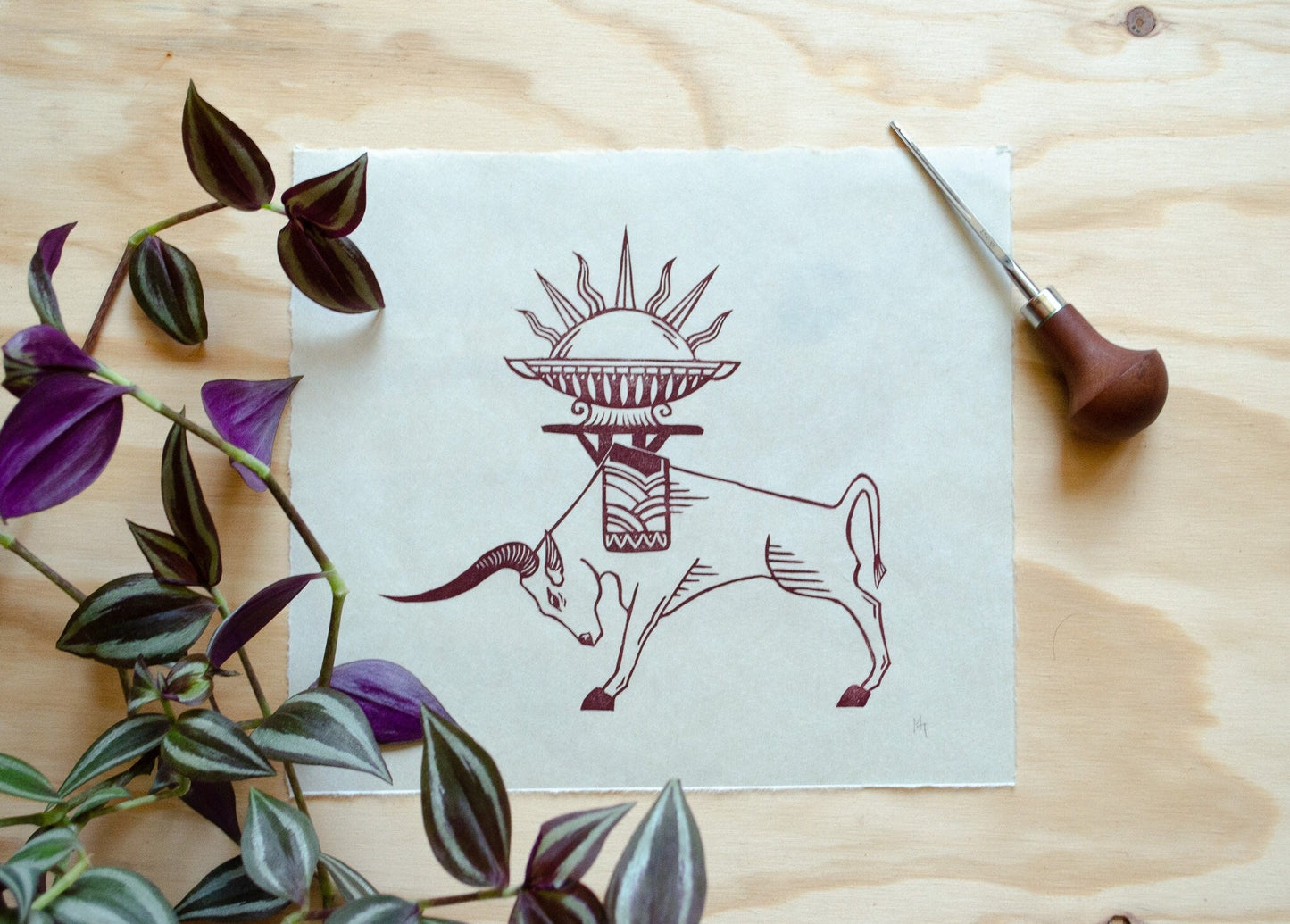 Taurus Sun | 9x8 Inches