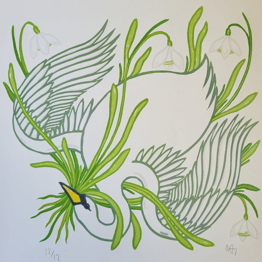 Spring Swan | 8x8 Inches