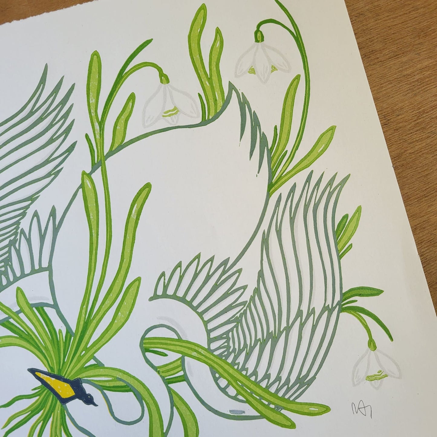 Spring Swan | 8x8 Inches