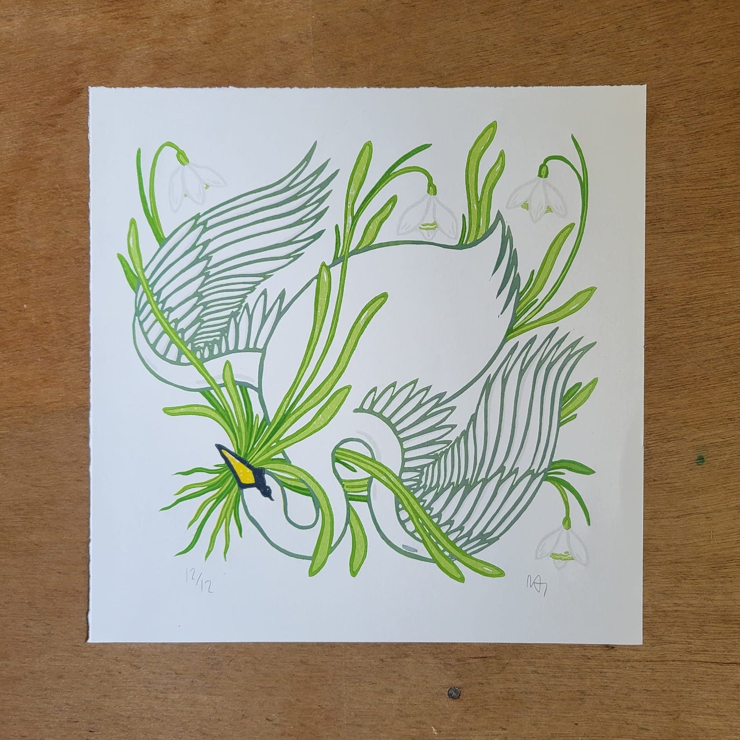 Spring Swan | 8x8 Inches