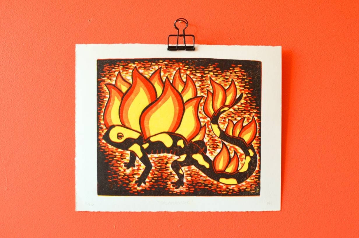Fire Salamander | 8x10 Inches