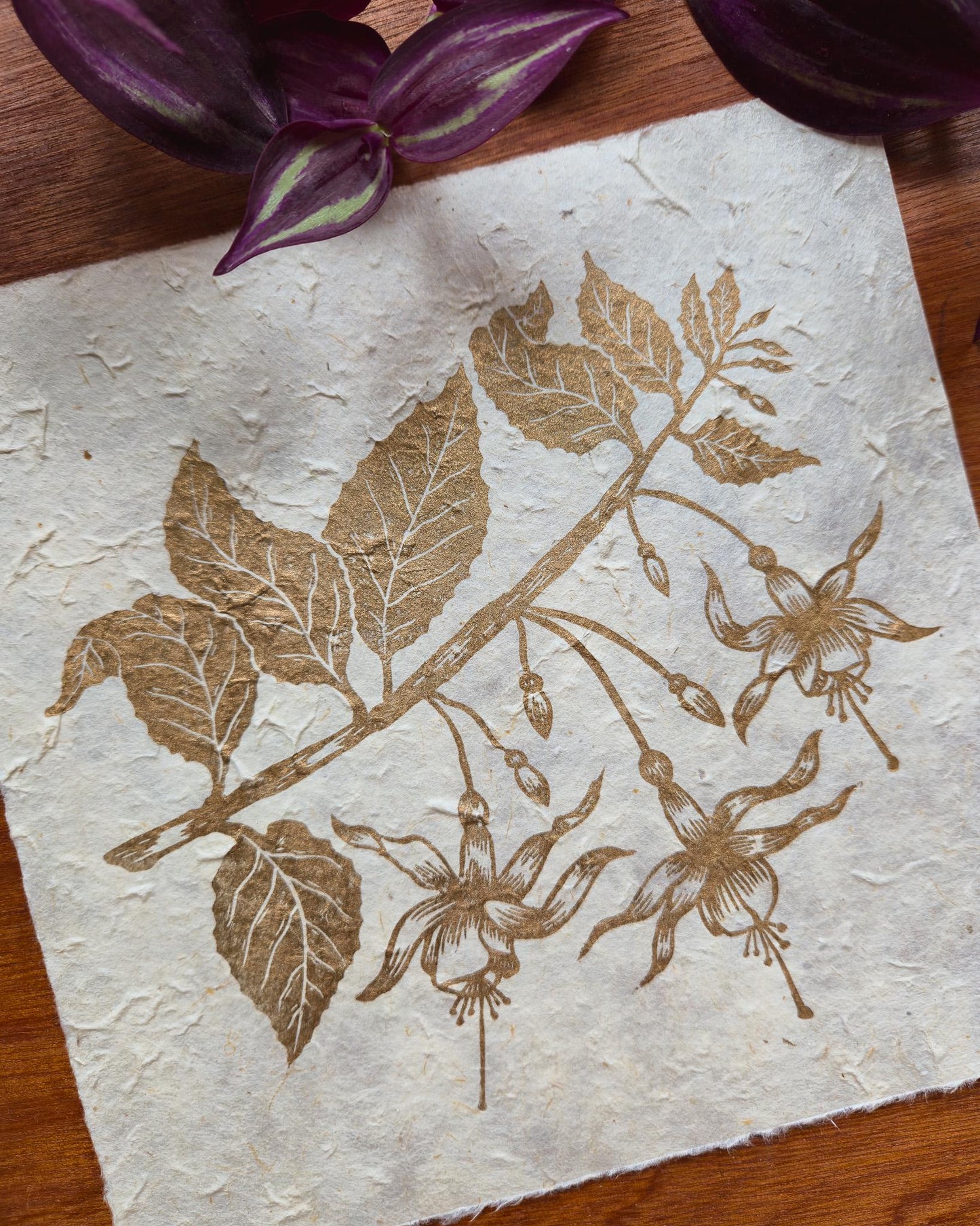 Fuchsia Gold | 8x8 Inches